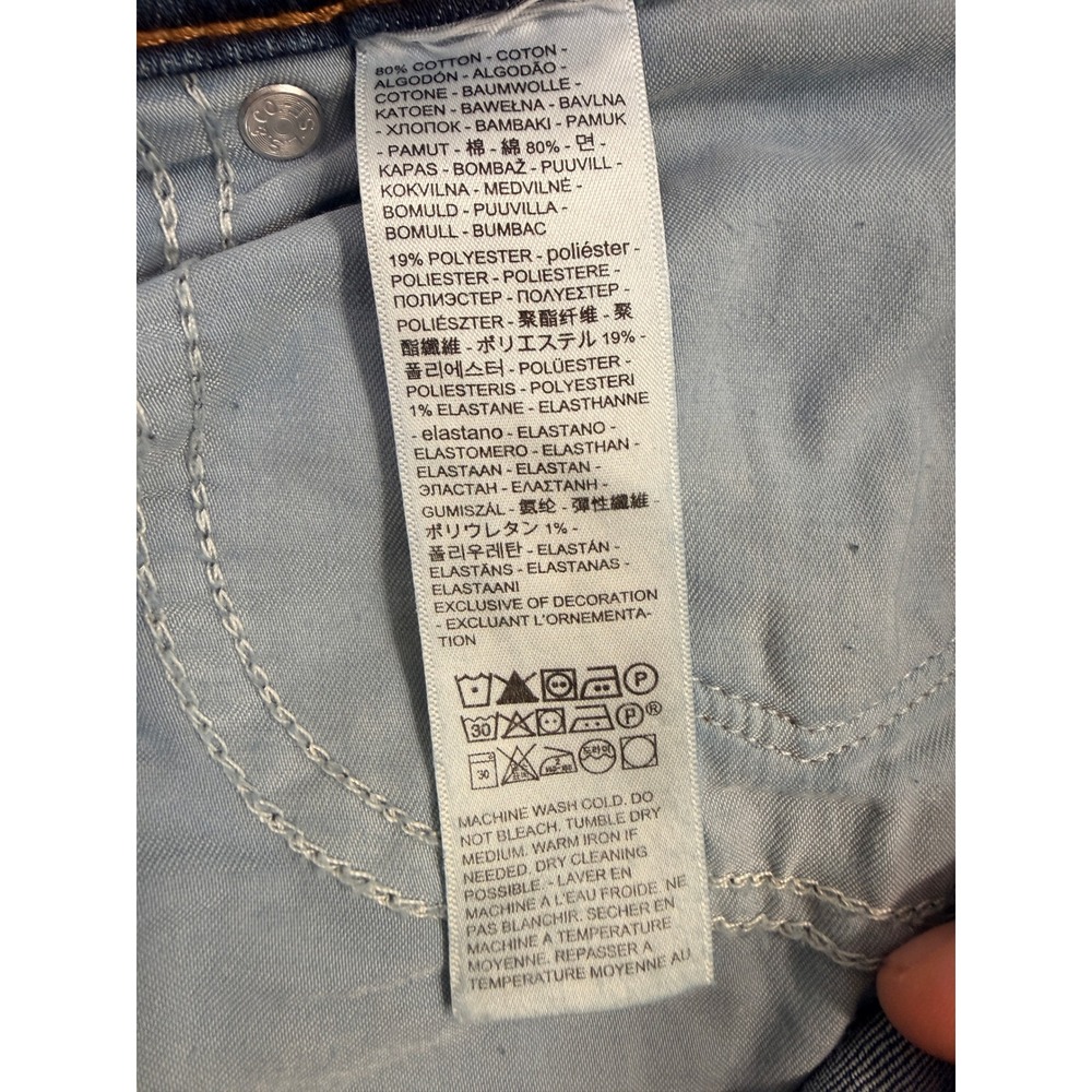 Levis 314 Shaping Straight Jeans Womens 32 Medium Wash Blue Denim Mid Rise - Picture 5 of 10